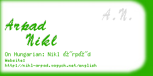 arpad nikl business card